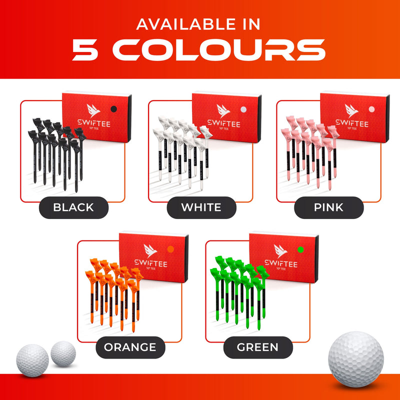 83mm Green 10° Angled Golf Tees (10 Pack) for Accuracy