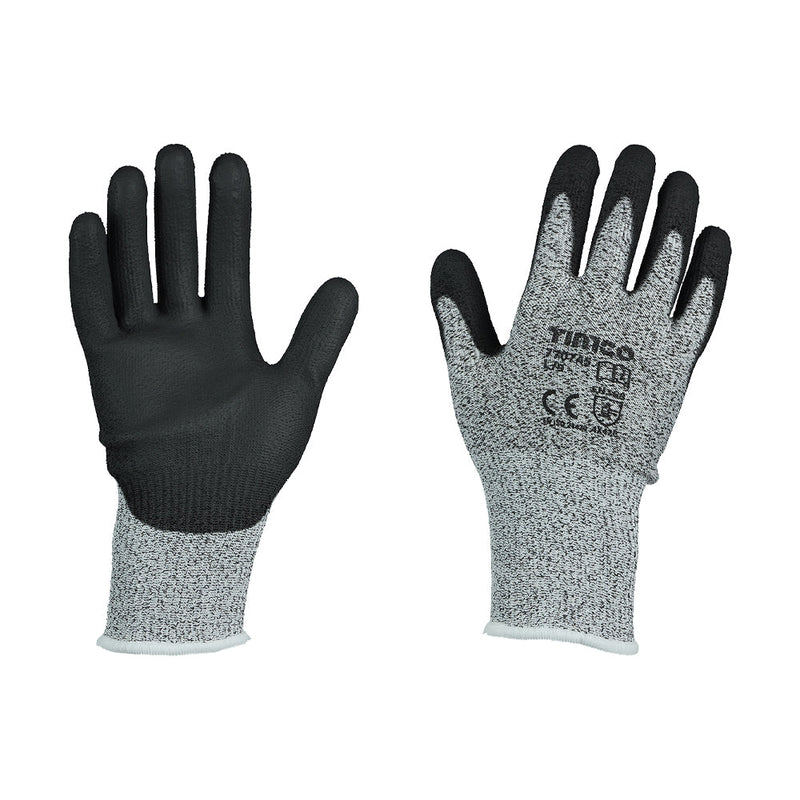 PU-Coated Cut Level 5 Protection Gloves – HPPE & Glass Fibre