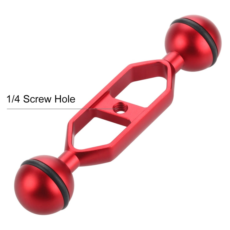 PULUZ 5.0 inch 12.6cm Aluminum Alloy Dual Balls Arm, Ball Diameter: 25mm, 5.0 inch (Blue), 5.0 inch (Red)