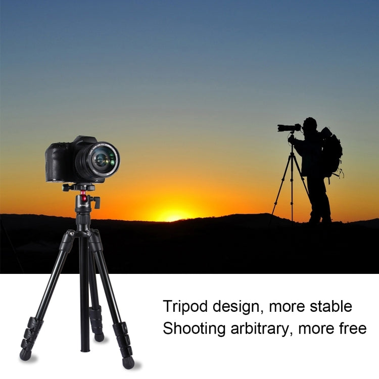 PULUZ 4-Section Folding Legs Metal  Tripod Mount with 360 Degree Ball Head for DSLR & Digital Camera, Adjustable Height: 42-130cm, Adjustable Height: 42-130cm