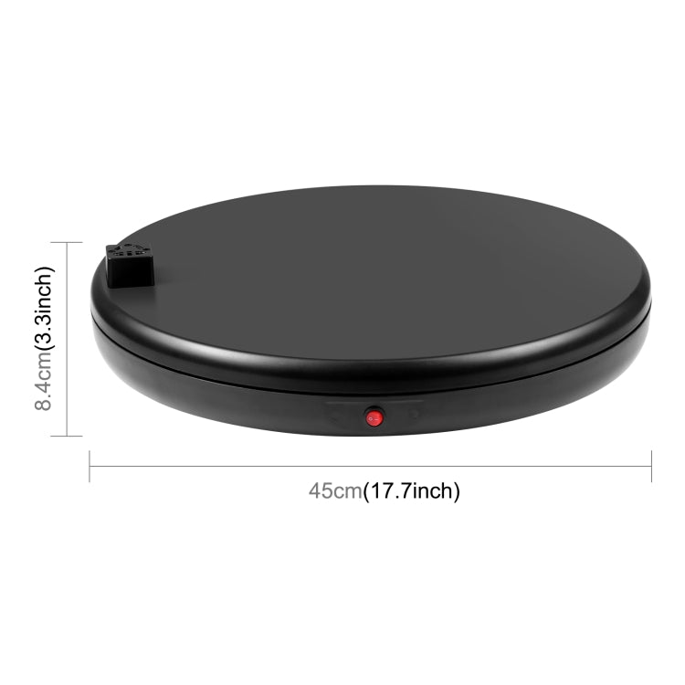 PULUZ 45cm Remote Control Adjusting Speed Rotating Turntable Display Stand with Power Socket, Black, Load 100kg, 45cm Load 100kg Black US Plug with Power Socket, 45cm Load 100kg Black UK Plug with Power Socket...