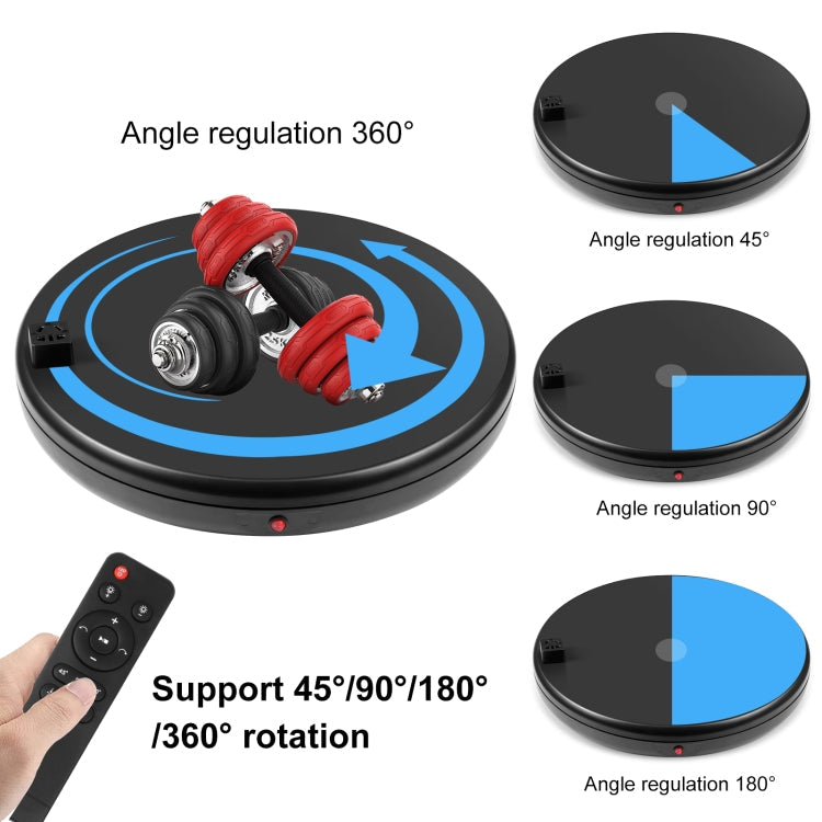 PULUZ 45cm Remote Control Adjusting Speed Rotating Turntable Display Stand with Power Socket, Black, Load 100kg, 45cm Load 100kg Black US Plug with Power Socket, 45cm Load 100kg Black UK Plug with Power Socket...