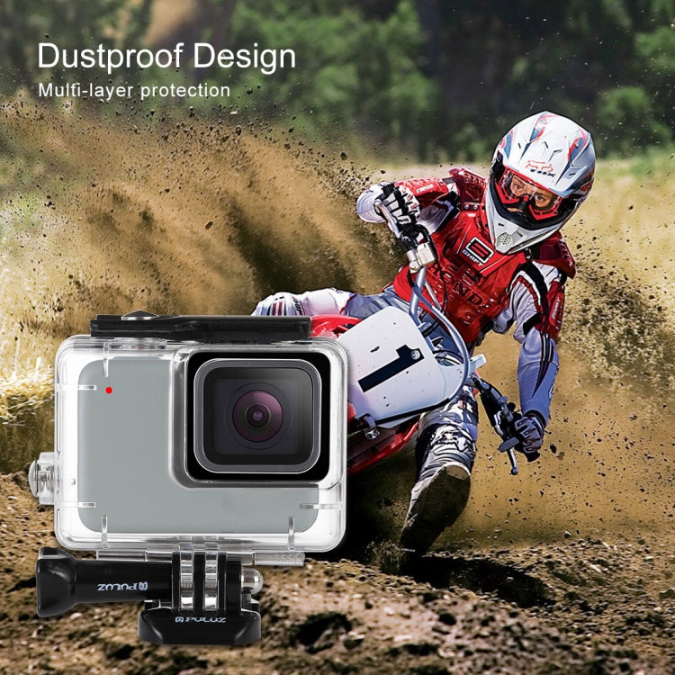 PULUZ 45m Underwater Waterproof Housing Diving Case for GoPro HERO7 Silver / HERO7 White, with Buckle Basic Mount & Screw, For HERO7