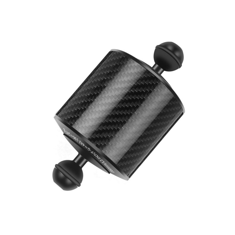 PULUZ 5 inch 12.7cm Length 80mm Diameter Dual Balls Carbon Fiber Floating Arm, Ball Diameter: 25mm, Buoyancy: 400g Phone, 5 inch 400g Buoyancy