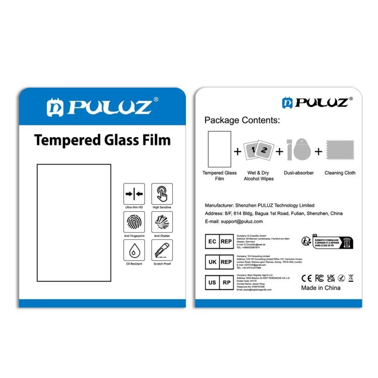 PULUZ 9H 2.5D HD Tempered Glass Lens Protector + Screen Film for DJI OSMO Pocket Gimbal, For DJI OSMO Pocket