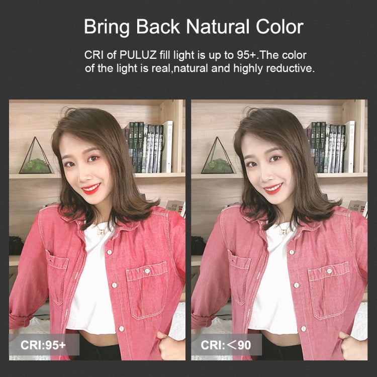 PULUZ RGB Colorful Photo LED Stick Adjustable Color Temperature Handheld LED Fill Light with Remote Control, Remote Fill Light