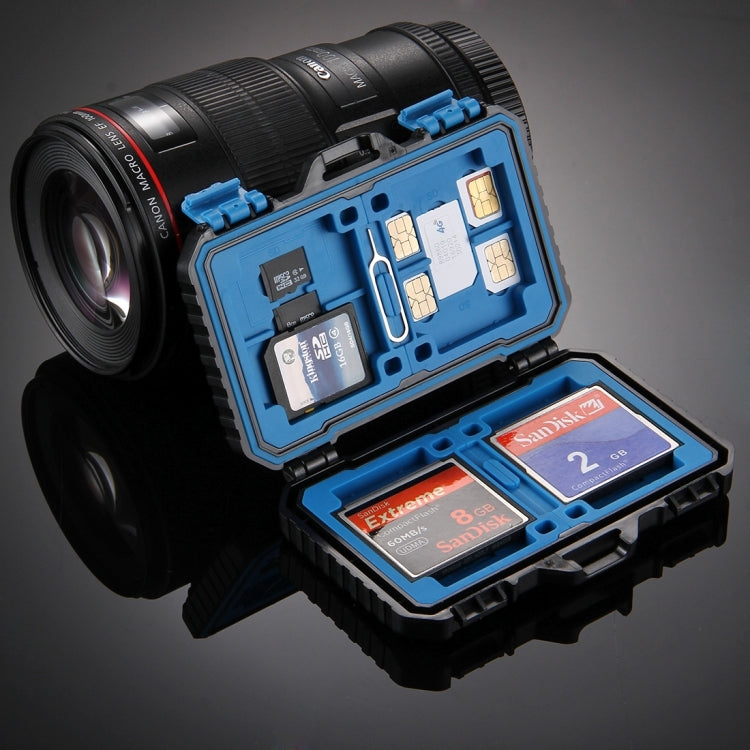 PULUZ 27 in 1 Memory Card Case for 4CF + 8SD + 9TF + 1Card PIN + 1Standard SIM + 2Micro-SIM + 2Nano-SIM, 27 in 1, 27 in 1 (US)