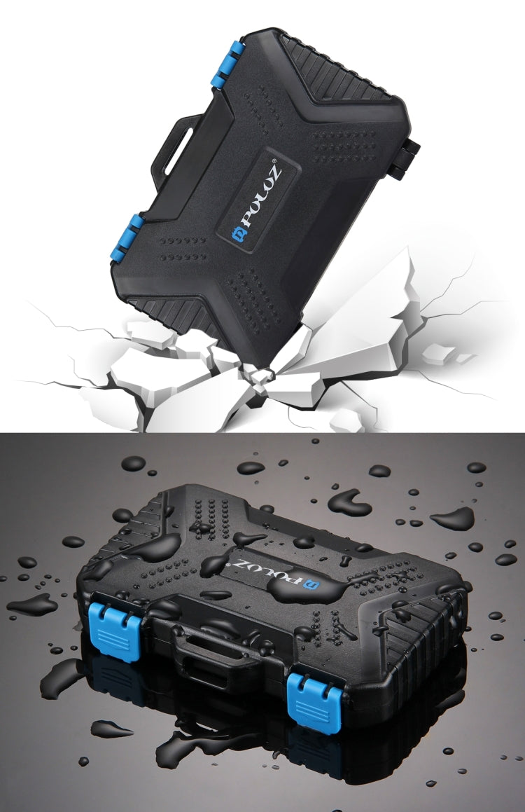 PULUZ 27 in 1 Memory Card Case for 4CF + 8SD + 9TF + 1Card PIN + 1Standard SIM + 2Micro-SIM + 2Nano-SIM, 27 in 1, 27 in 1 (US)