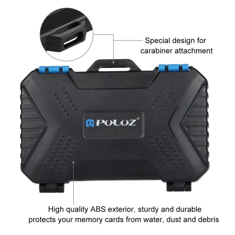 PULUZ 27 in 1 Memory Card Case for 4CF + 8SD + 9TF + 1Card PIN + 1Standard SIM + 2Micro-SIM + 2Nano-SIM, 27 in 1, 27 in 1 (US)