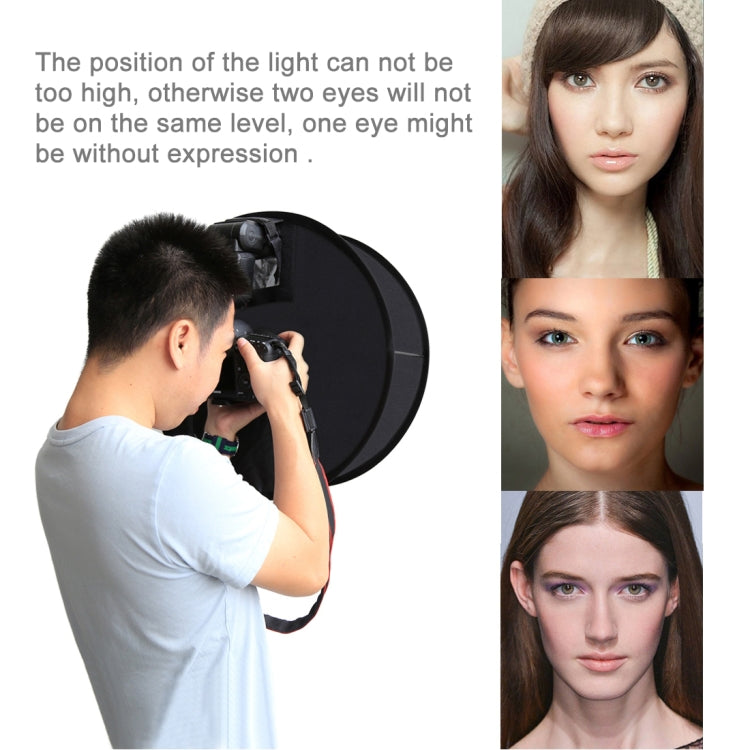 PULUZ 45cm Round Style Macro and Portrait Softbox SpeedLite Flash Light Foldable Diffuser, 45cm Round