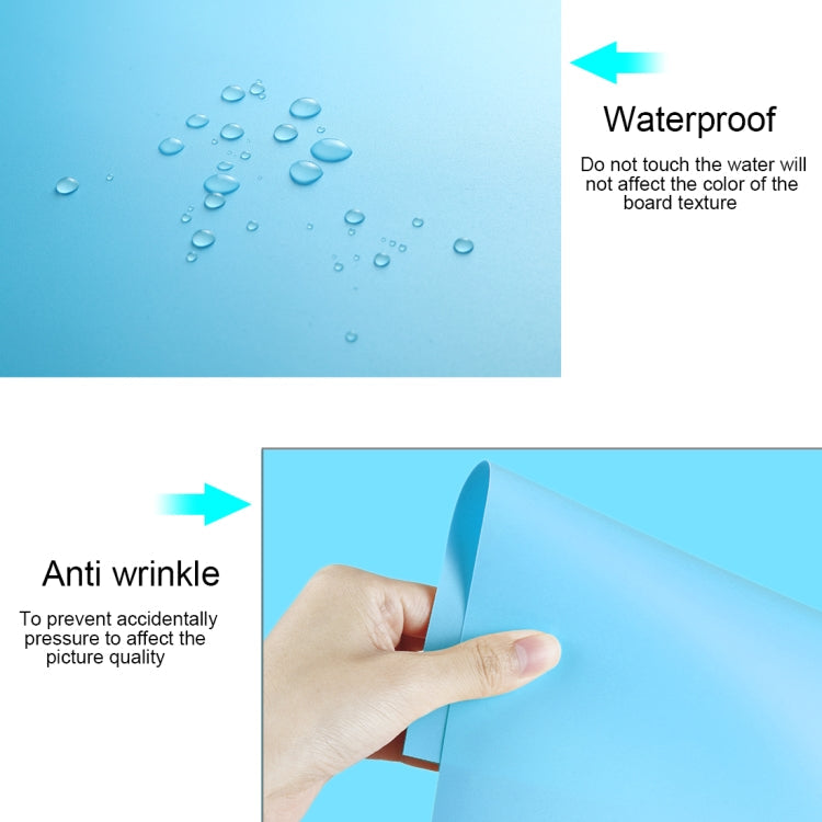 PULUZ Photography Background PVC Paper Kits for Studio Tent Box, Size: 121cm x 58cm, Backdrop 60cm(Blue), Backdrop 60cm(Red), Backdrop 60cm(W)