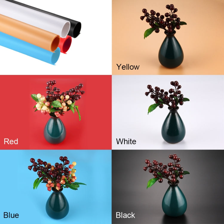 PULUZ Photography Background PVC Paper Kits for Studio Tent Box, Size: 121cm x 58cm, Backdrop 60cm(Blue), Backdrop 60cm(Red), Backdrop 60cm(W)