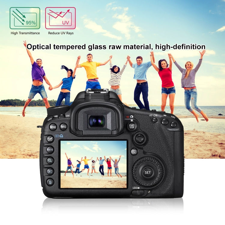 PULUZ 2.5D 9H Tempered Glass Film for Canon 5D Mark III, Compatible with Olympus SH50, Pentax K3 / K3II / 645Z, Sony HX7 / HX9 / HX100 / WX9 / HX30 / HX200 / W670 / W630 / WX100, For Canon 5D Mark III