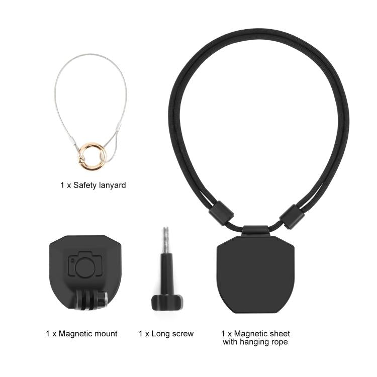 PULUZ Action Camera Magnetic Neck Mount Holder Vlog POV Neck Strap