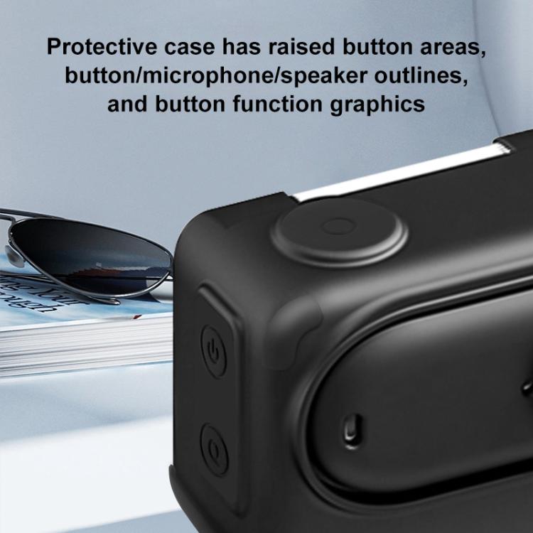 For Insta360 GO 3S PULUZ Camera Charging Box Silicone Cover with Lens Cap & Strap, For Insta360 GO 3S