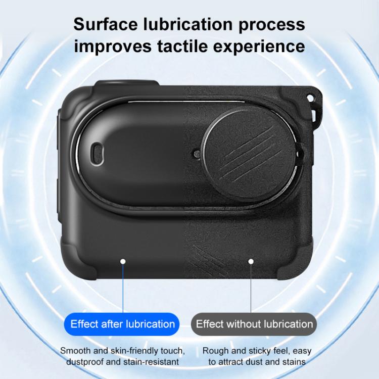 For Insta360 GO 3S PULUZ Camera Charging Box Silicone Cover with Lens Cap & Strap, For Insta360 GO 3S