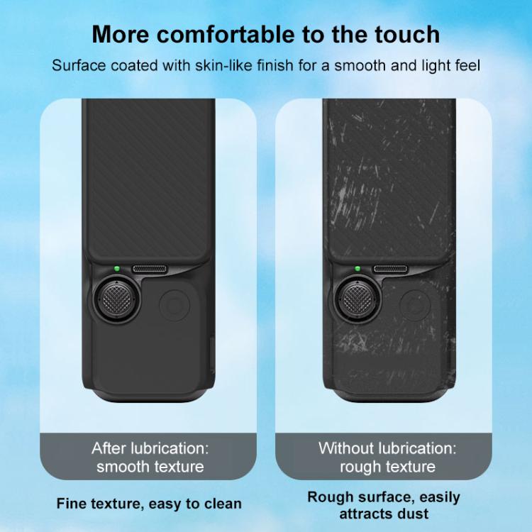 For DJI OSMO Pocket 3 PULUZ 6 in 1 Body Lens Handle Screen Mic Silicone TPU Cover
