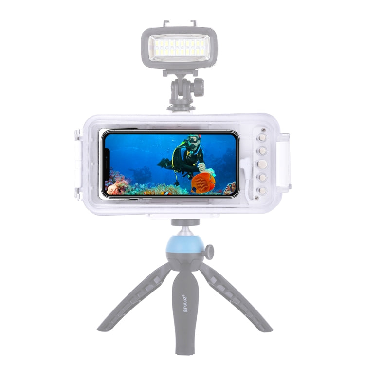 PULUZ 45m/147ft Waterproof Diving Case Photo Video Taking Underwater Housing Cover for iPhone 14 Series, iPhone 13 Series, iPhone 12 Series, iPhone 11 Series, iPhone X Series, iPhone 8 & 7, iPhone 6s, iOS 13.0 or Above Version iPhone...