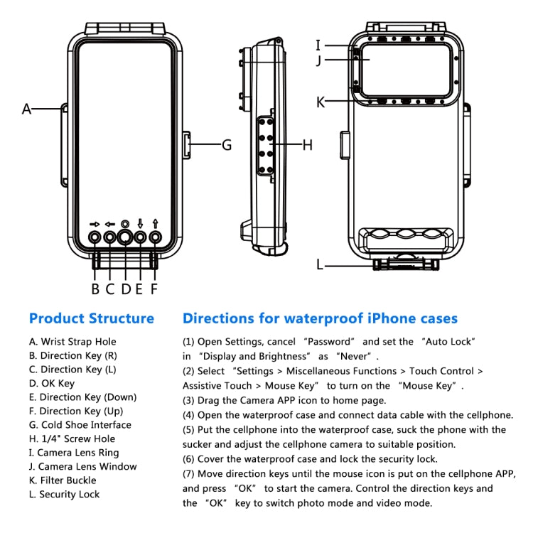 PULUZ 45m/147ft Waterproof Diving Case Photo Video Taking Underwater Housing Cover for iPhone 14 Series, iPhone 13 Series, iPhone 12 Series, iPhone 11 Series, iPhone X Series, iPhone 8 & 7, iPhone 6s, iOS 13.0 or Above Version iPhone...
