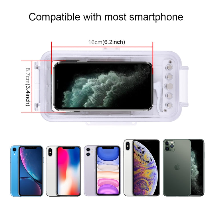 PULUZ 45m/147ft Waterproof Diving Case Photo Video Taking Underwater Housing Cover for iPhone 14 Series, iPhone 13 Series, iPhone 12 Series, iPhone 11 Series, iPhone X Series, iPhone 8 & 7, iPhone 6s, iOS 13.0 or Above Version iPhone...