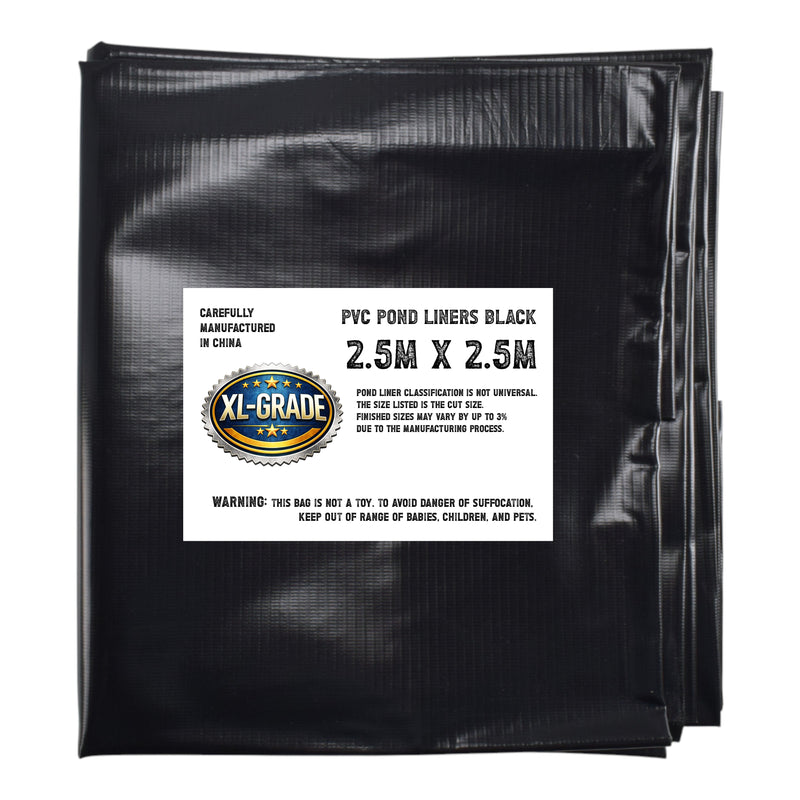 PVC Pond Liner XL-Grade Black 2.5m x 2.5m