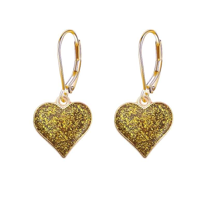 Pair of Heart Earrings Elegant Fashion Women's Jewellery Ear Ring 6 Colours