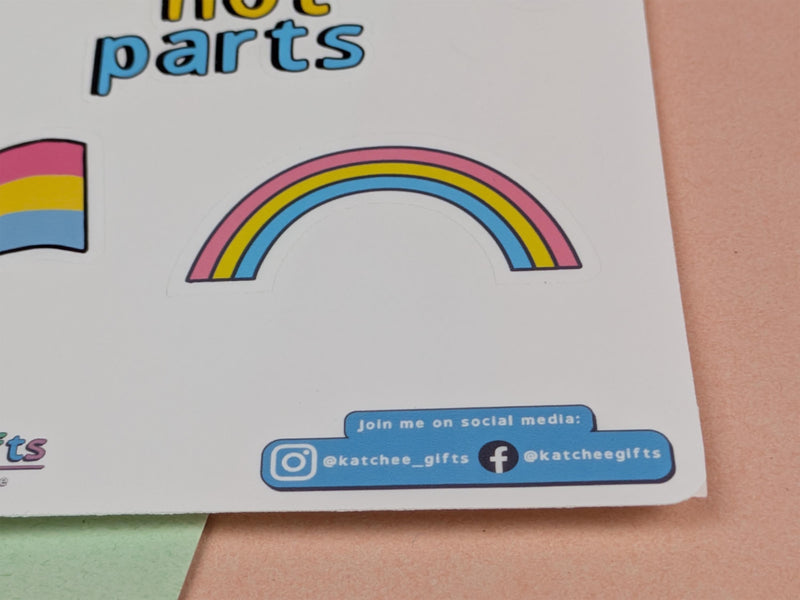 Pansexual pride sticker sheet