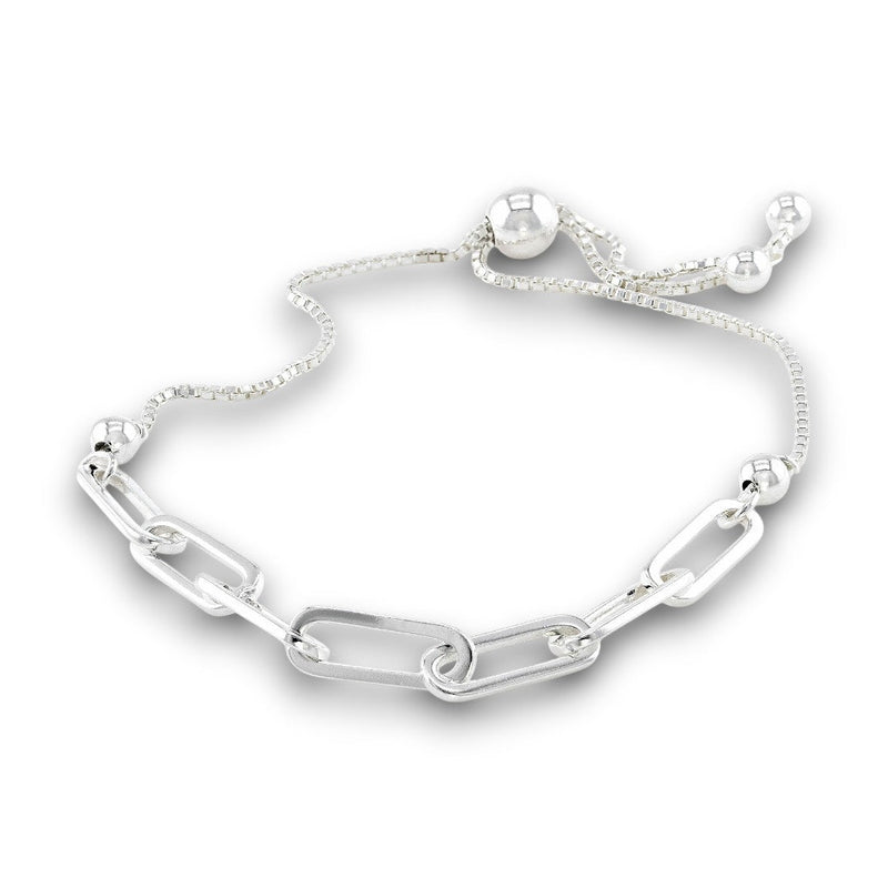 Paperclip Link Bolo Bracelet