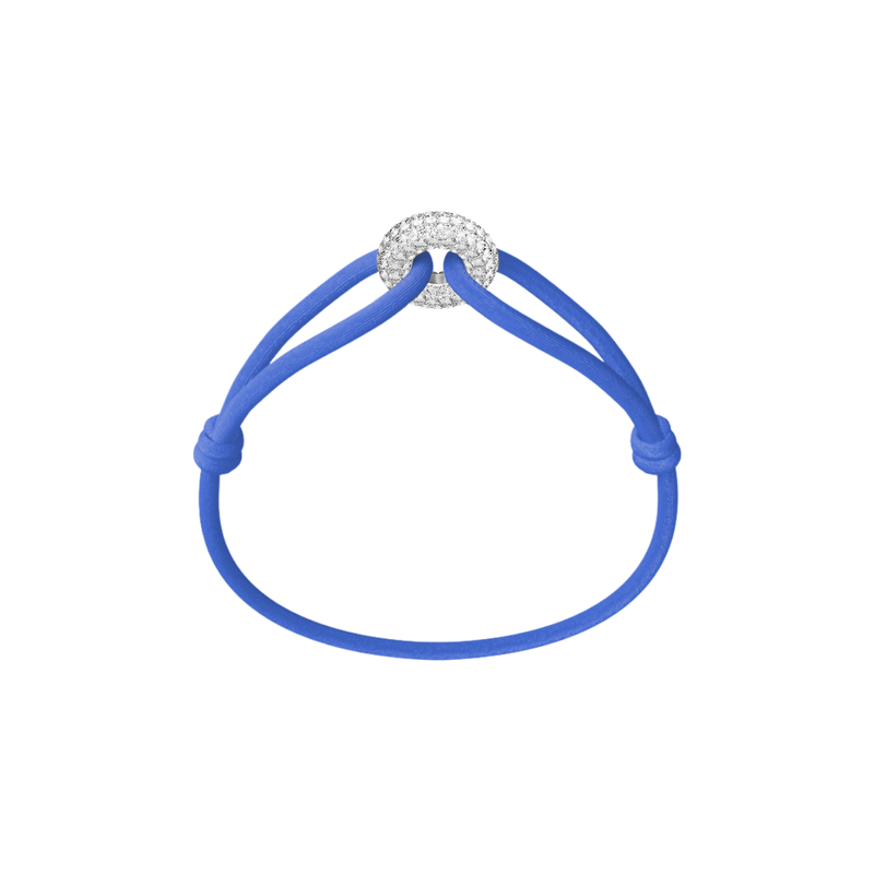 Silver Soho Pavé Cord Bracelet