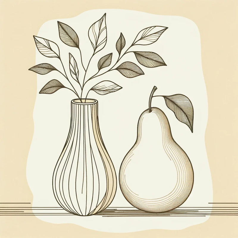 Pear and Vase Serenity Canvas