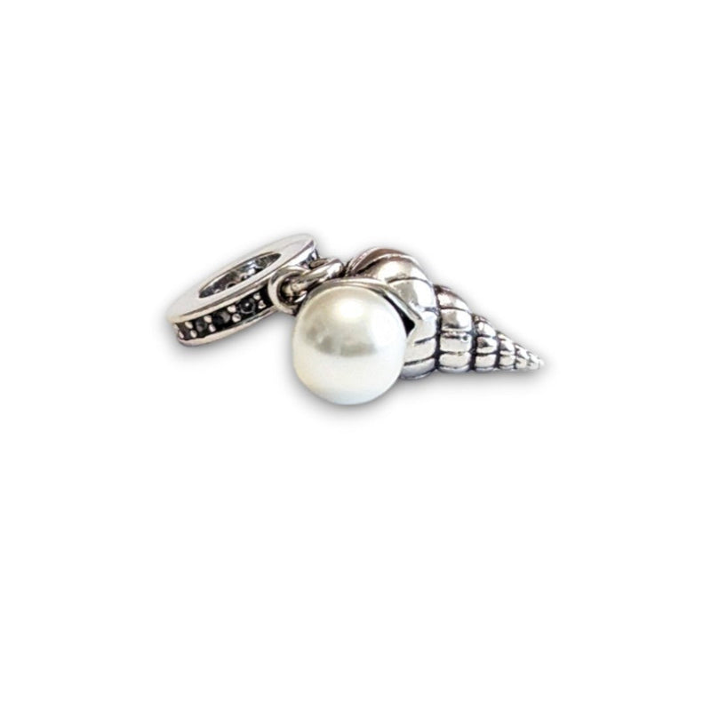 Pearl Seashell Dangle Charm