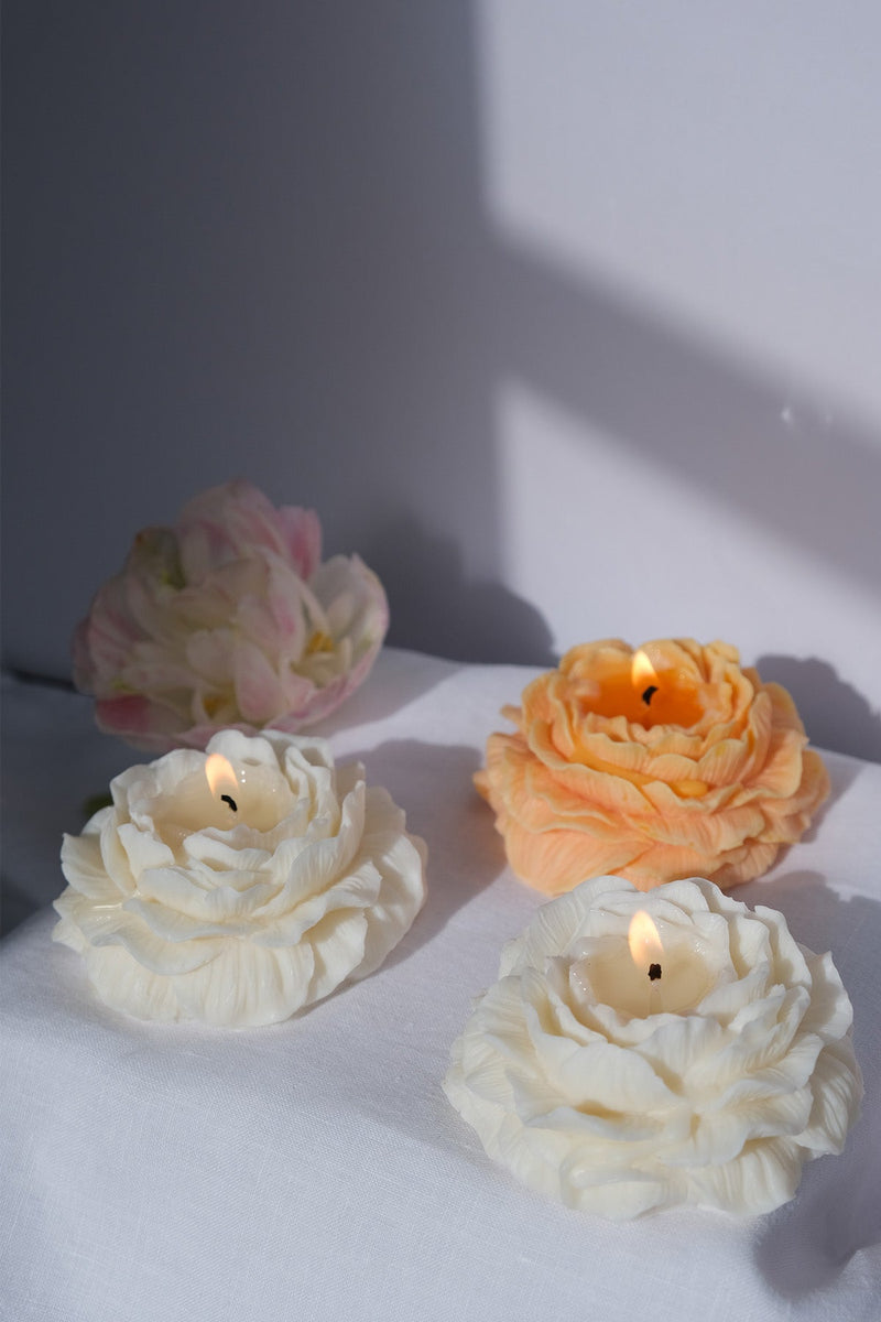 Peony Shaped Candle