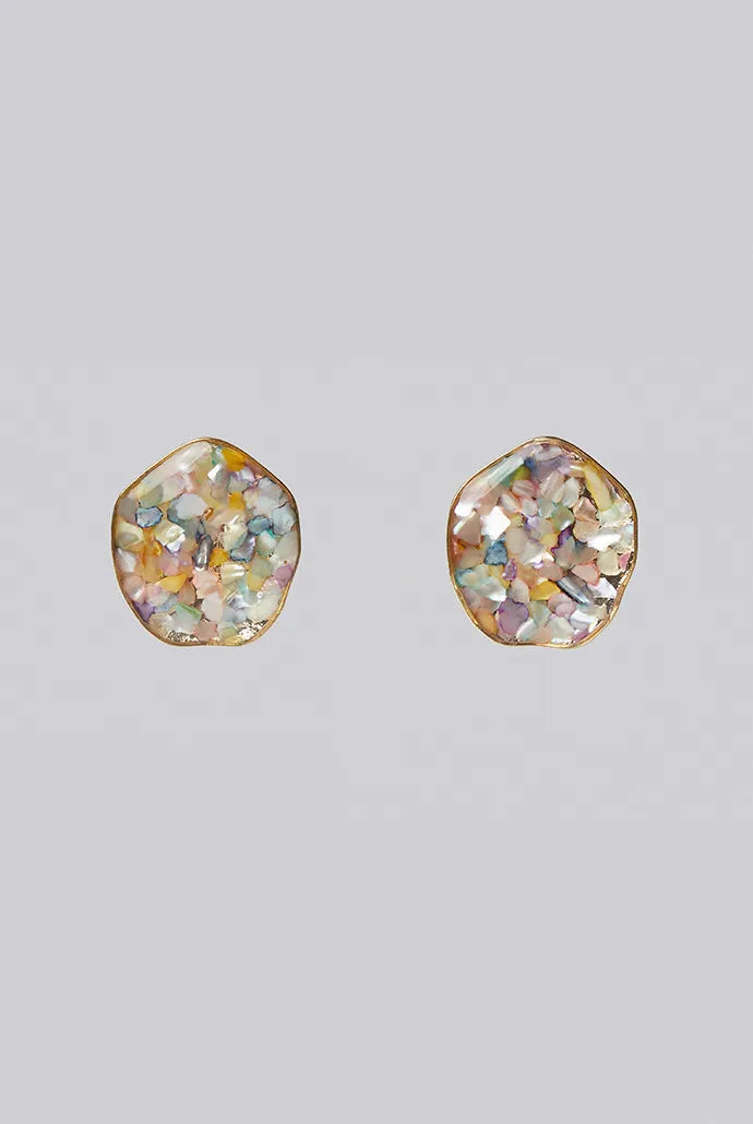 Perida Inlayed Stud Earrings in Multi