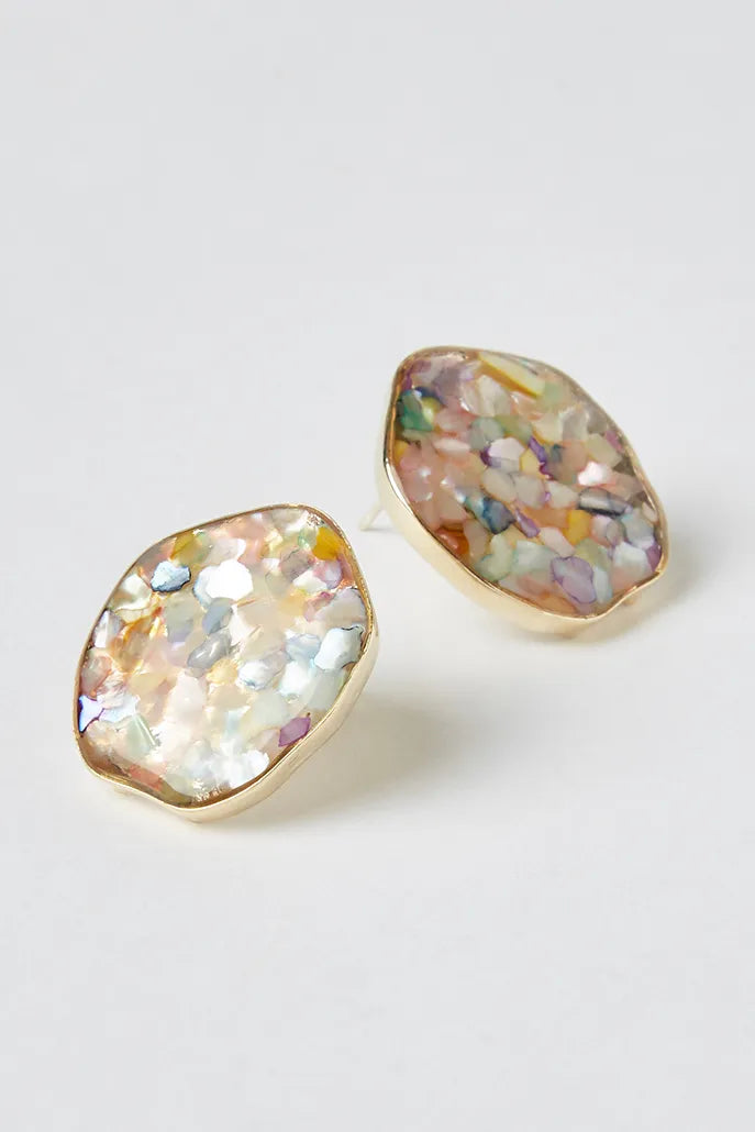 Perida Inlayed Stud Earrings in Multi