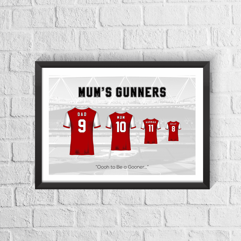 Personalised Gooners Family Print