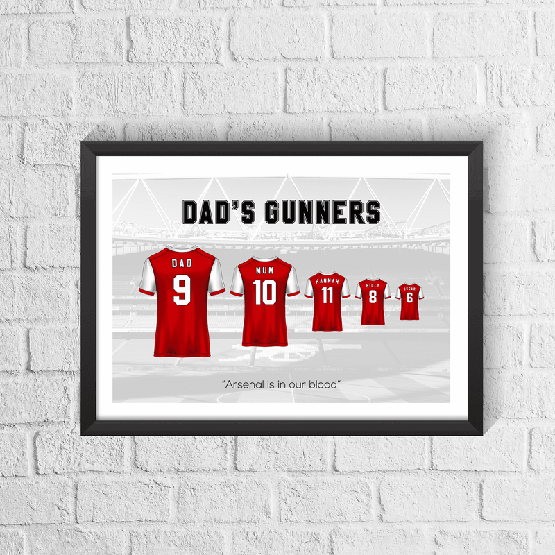 Personalised Gooners Family Print