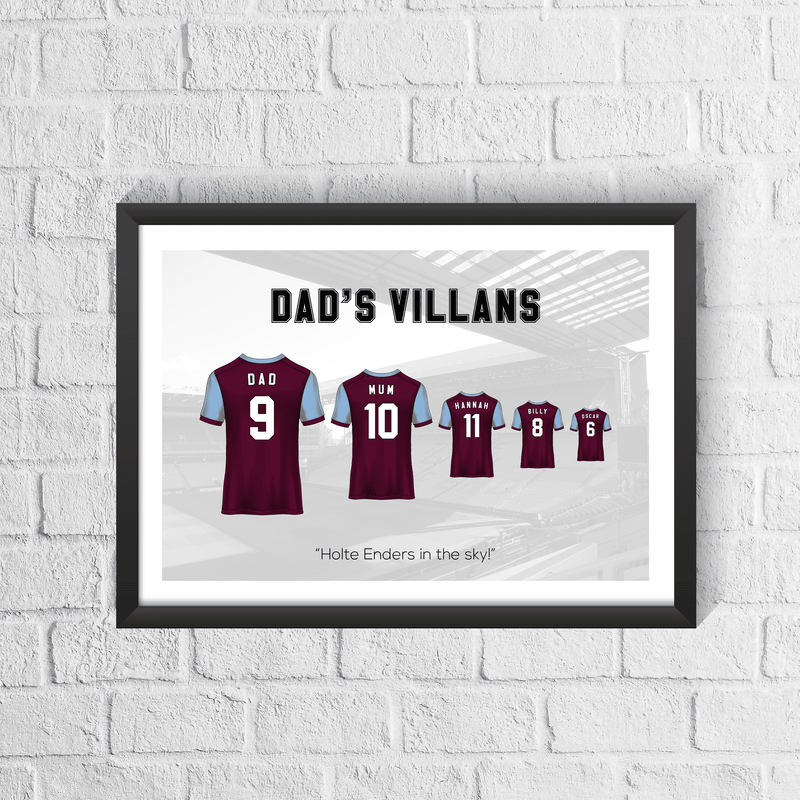 Personalised Aston Villa Family Print