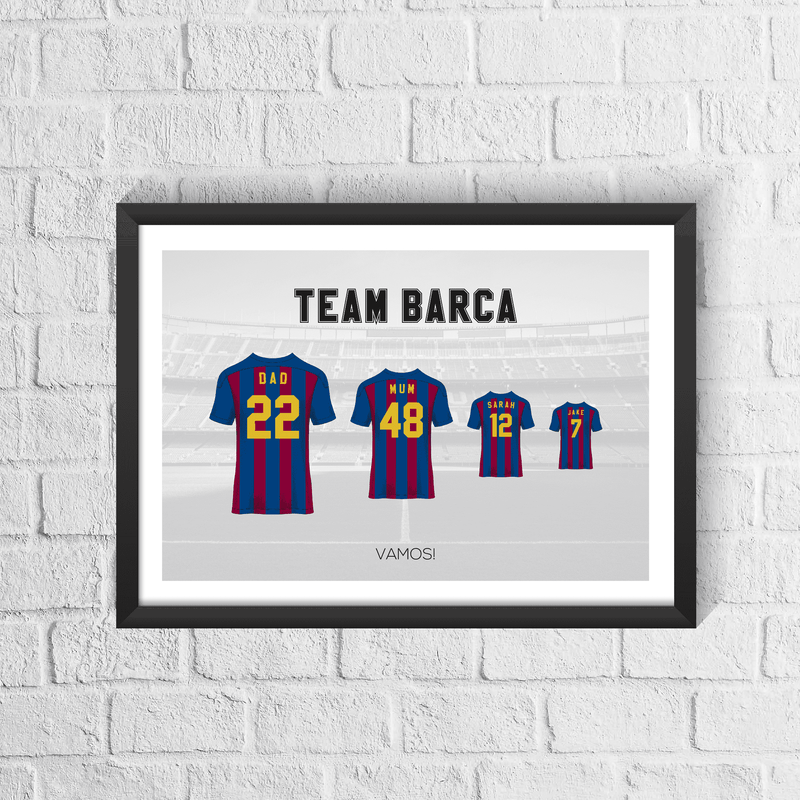 Personalised Barcelona Family Print