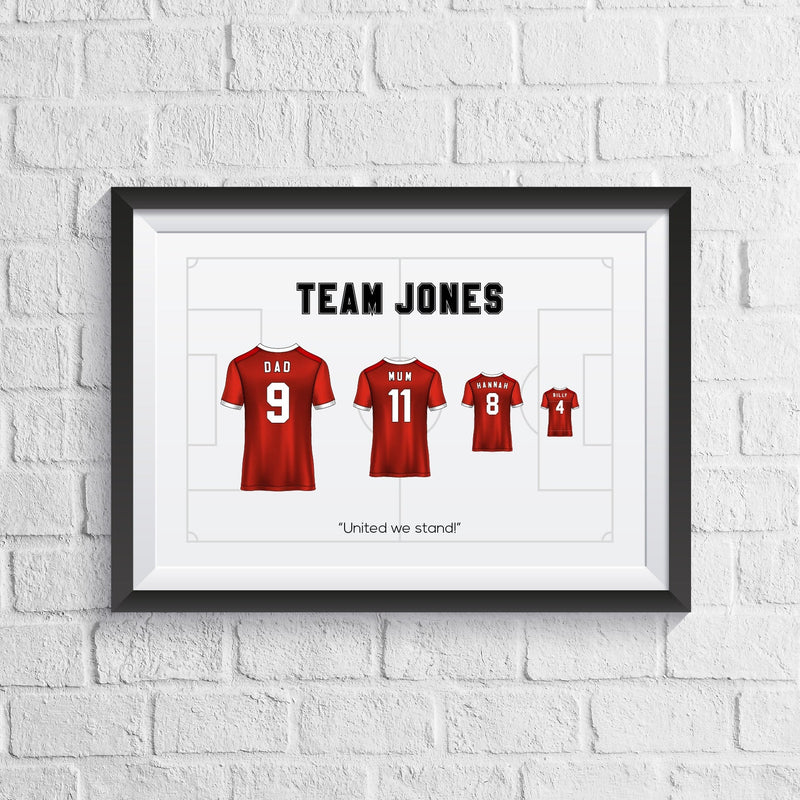 Personalised Family Football Print