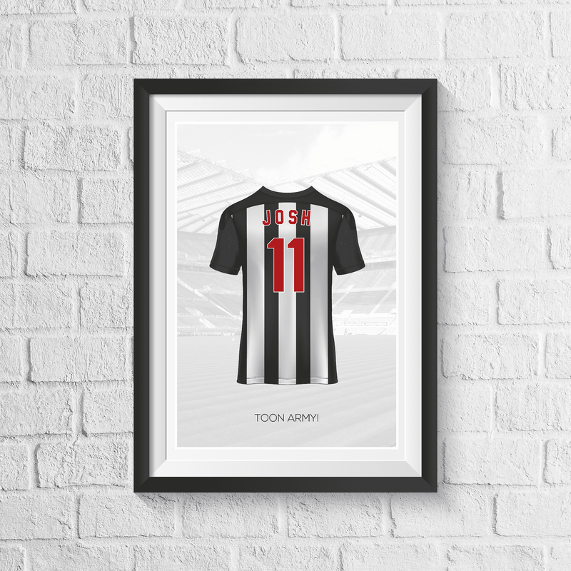Personalised Newcastle Fan Shirt Print