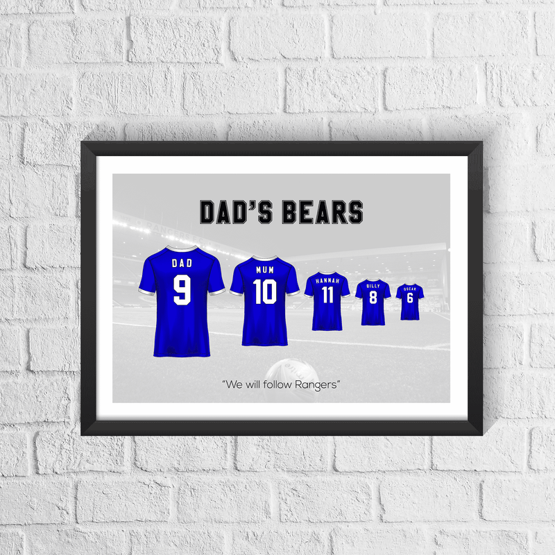 Personalised Rangers Family Print