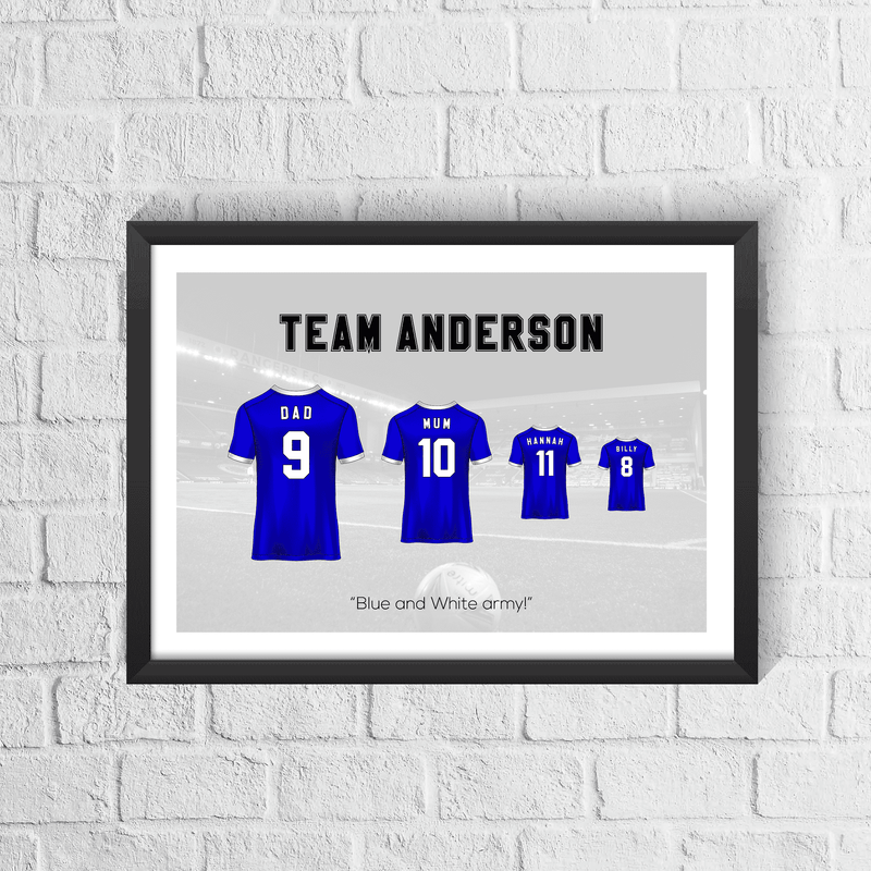 Personalised Rangers Family Print