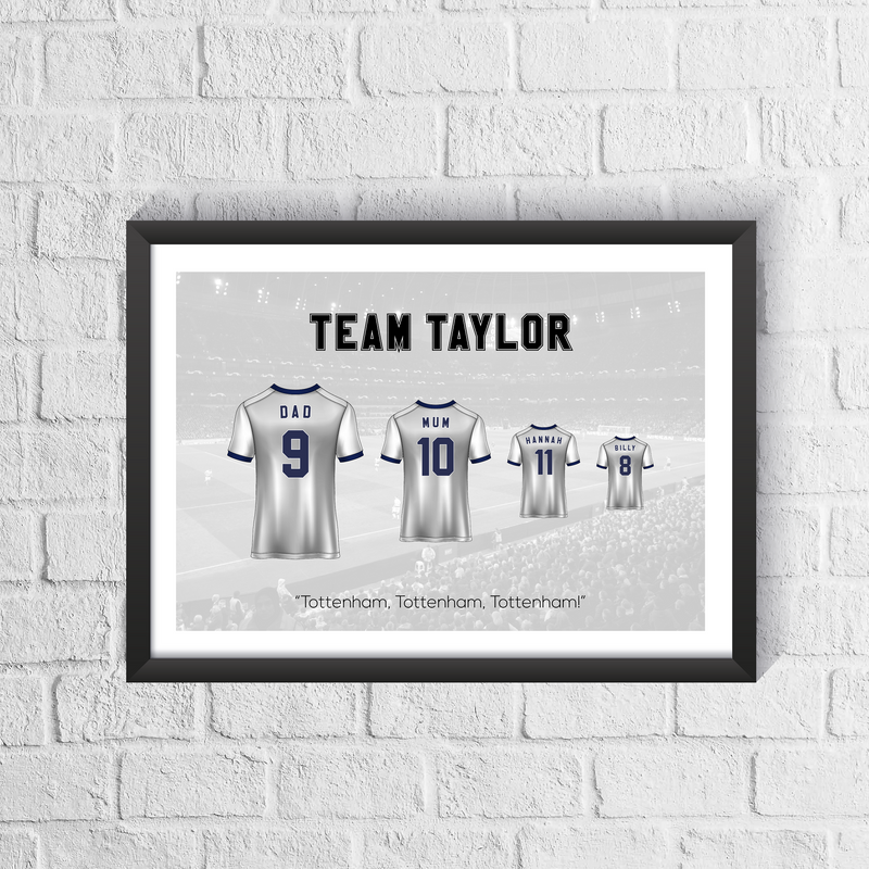 Personalised North London Whites Family Print