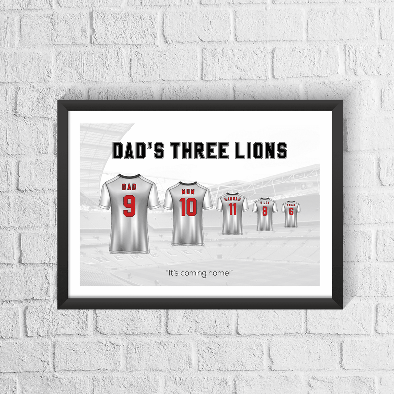 Personalised England Family Print
