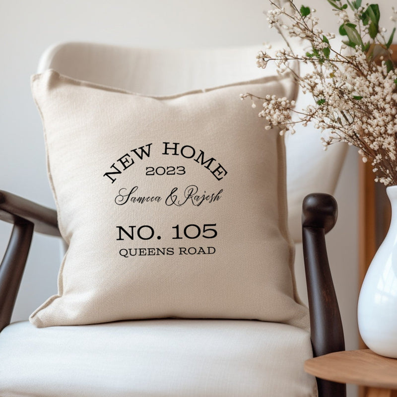 Personalised New Home Cushion