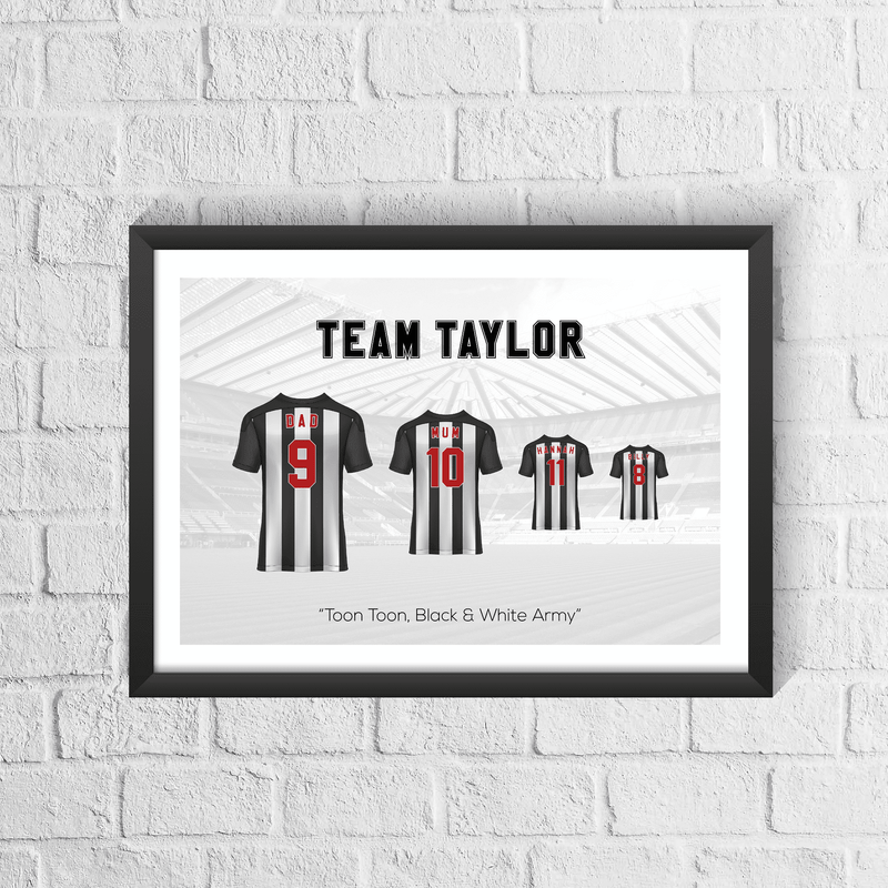 Personalised Newcastle Family Print