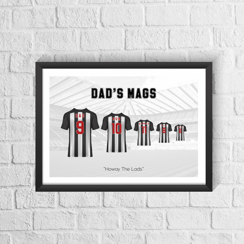 Personalised Newcastle Family Print