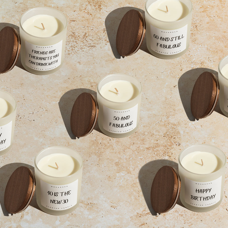 Luxury Vanilla Candle - Vanilla Amber Floral Soy 220g | Scented Candle Gift