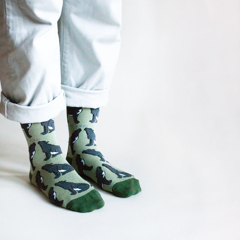 Save the Wolves Bamboo Socks