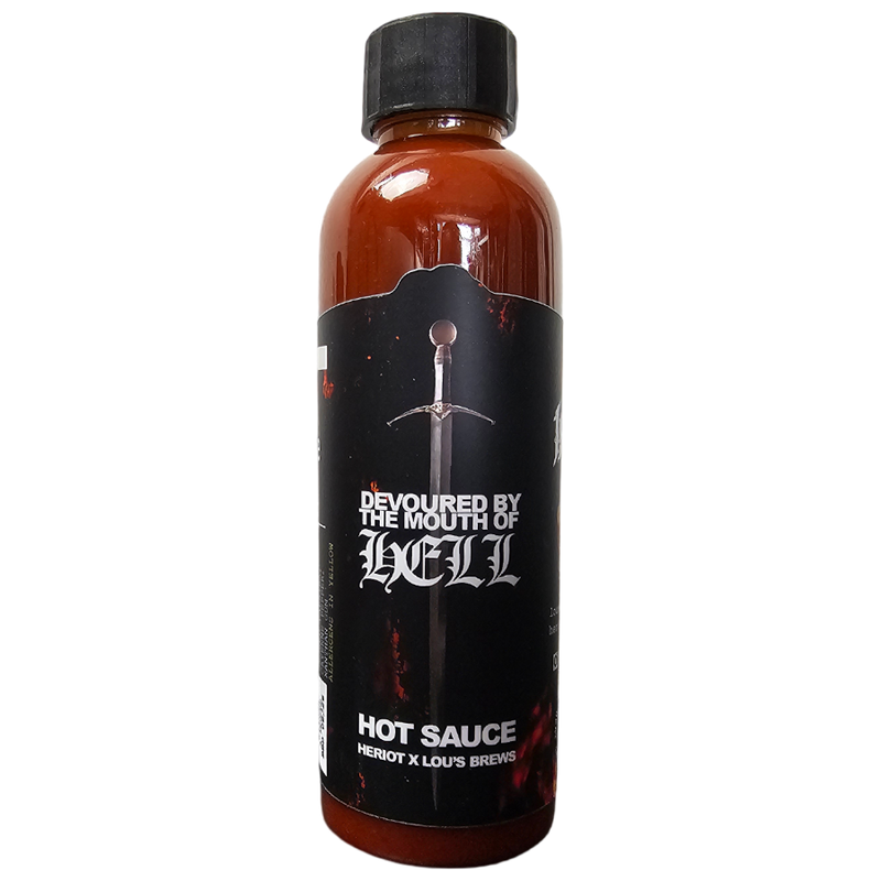 Lou's x Heriot x Kerrang: Devoured By The Mouth Of Hell Hot Sauce